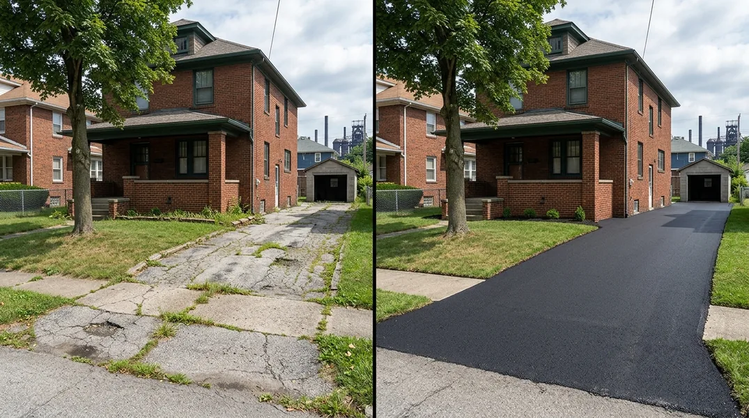 Asphalt vs Concrete Driveways in Youngstown: Which Survives Northeast Ohio Winters?